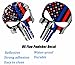 Reflective Skull Punisher Decals,TOWEE US Thin Blue Line Flag Punisher Stickers Thin Blue Line Police Law Enforcement Skull Decal Stickers(2 Pack/ 6x4.5 inch)