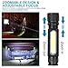 AERZETIX Rechargeable Led Tactical Flashlight, High Lumen Super Bright Led Flashlight, Waterproof Mini Handheld Light with COB Light, 4 Modes Zoomable LED Torch for Camping Emergency Use (2 Pack)
