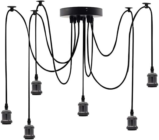 Emytock Lighting Industrial Cluster 6 Way Pendant Light Fittings