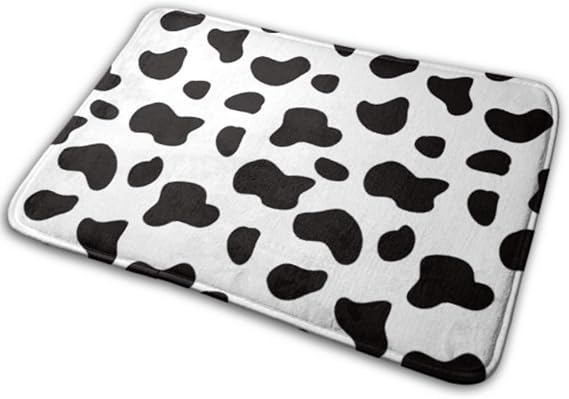 Alfombrilla de decoración de baño con estampado de manchas de vaca
