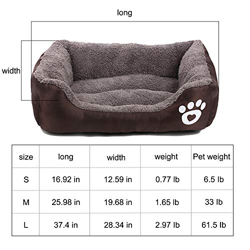 Pet Deluxe Pet Lounger Pet Bed Premium Bedding with Super Soft Padding and Anti-Skid Bottom for Dogs & Cats [Lightweight, Self-Warming](S)-Coffee - Thumbnail 2