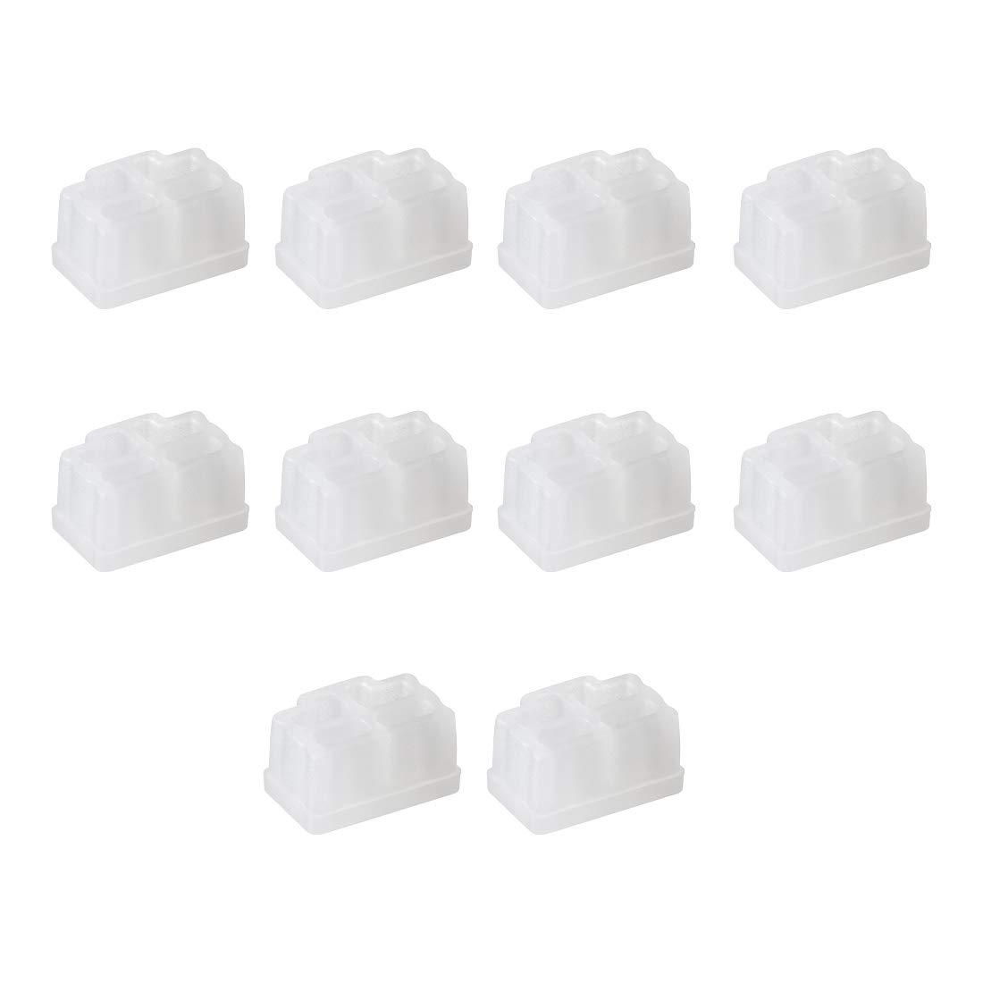 sourcing map 10pcs RJ45 Silicone Protectors Ethernet Hub Port Anti Dust Cap Cover 12mmx8.3mm Clear
