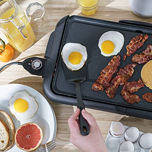 BELLA Electric Griddle w Warming Tray, Make 8 Pancakes or Eggs At Once