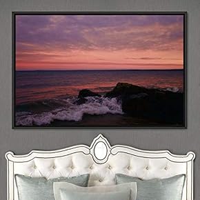 signwin Framed Canvas Wall Art Coastal Scenery Aerial...