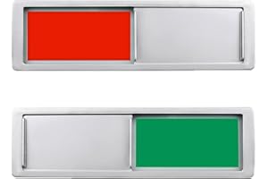 LOYINLO Privacy Door Sign,Blank Office Sign,Vacant Occupied, Do Not Disturb, On Off,In Out,Door Signboard for Bathroom, Office, Home, Hotel -7“ x 2”