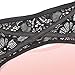 Slocyclub Women High Waist Faux Leather Black Lace Garter Belt Set Black M(US 2-4)