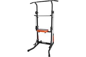 ONETWOFIT Power Tower Pull Up Bar Station Assistive Trainer, Multi-Function Adjustable Height Dip Station for Home Gym Workout, Strength Training Fitness Equipment, Pull Up Stand 360LBS