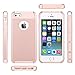 UARMOR Case for Apple iPhone SE / iPhone 5S / iPhone 5, Slim Fit Protection Hybrid Case Shockproof Hard Rugged Protective Back Rubber Cover with Dual Layer Impact Protection, Rose Gold