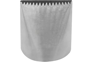 Piping Tips for Cake Decorating, Stainless Steel Icing Piping Nozzles for Pastry Fondant Decorating Tools, Flat Serrated Doub