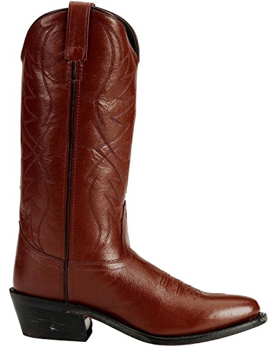 Old West Men's Smooth Leather Cowboy Boot Medium Toe Black Cherry 10 D(M) US