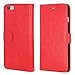 iPhone 6 Plus Case, LK [Stand Feature] iPhone 6 Plus Wallet Case, PU Leather Case Flip Cover + Screen Protector & Stylus for iPhone 6 Plus (Red)