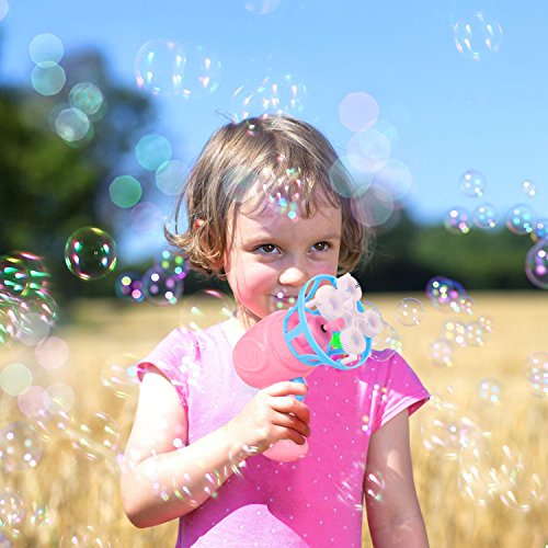 Avando Bubble Gun Shooter Bubble Blowing Gun for Kids with 2 Bubble Solutions