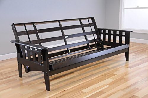 Wooden Futon Mission Style Maple Light Wood or Dark Espresso Wood FRAME ONLY (Espresso)