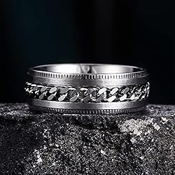King Will INTERTWINE 8mm Spinner Ring Silver