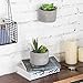MyGift Set of 2 Wall-Mounted Miniature Gray Clay Plantersthumb 1