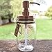 Premium Home Quality Copper Mason Jar Soap Dispenser - Stainless Steel Pump for Liquid Dish, Hand Soap or Lotions - includes Iconic, Vintage Ball 16 oz Glass Mason Jar for Kitchen or Bathroom