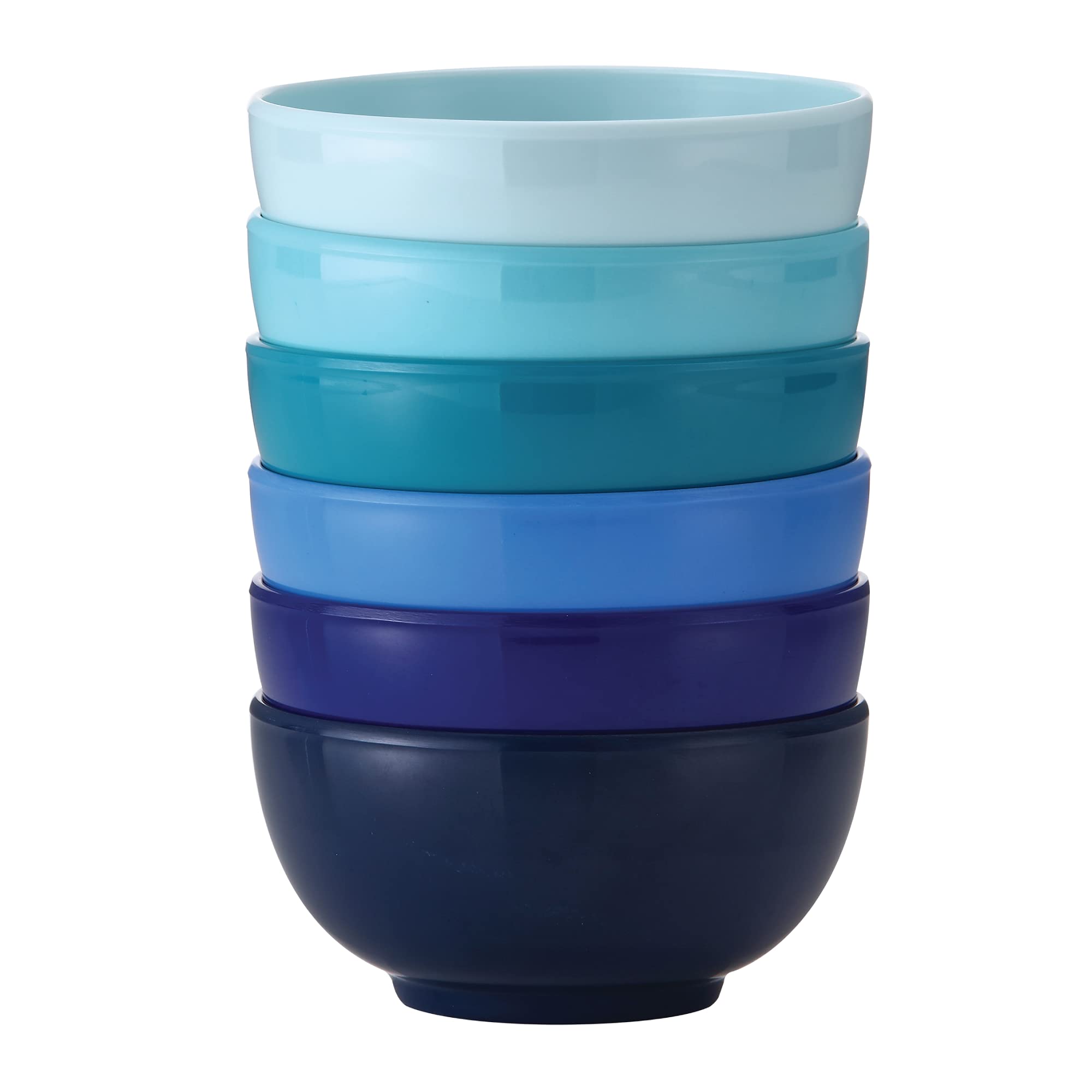 Photo 1 of ***MINOR DAMAGE*** French Bull Melamine Mini Bowls, 6-Piece Set, Small Serving Bowl – Snack, Condiment, Dip, Dessert, Ice Cream – Shatter Proof, Food-Safe, BPA Free, Dishwasher Safe, 4” 10 oz - Shades of Blue