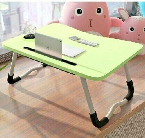 Large Laptop Table,Foldable Portable Lap Desk Tablet Holder,Notebook Stand Breakfast Table Bed Tray,ideal for 11''-17'' Laptop-Green