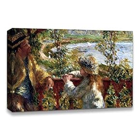 Canvas Wall Art La Grenouillere by Pierre Auguste Renoir Painting Artwork for Home Prints Framed - 12x18 inches