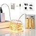 IDESION 2 Pack 20 Feet 60 Led Fairy Lights Waterproof Copper Wire Twinkle String Lights with 2 Mode Charging Type USB Powered/Battery Operated for Bedroom Indoor Holiday Decoration
