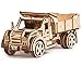 Wood Trick American Truck Model Kit with Functional Moving Body - 3D Wooden Puzzle Car for Adults and Kids to Build