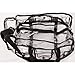 Casemetic Clear Tote Travel Bag with 6 External Pockets and Shoulder Strap for Makeup Artist, Large