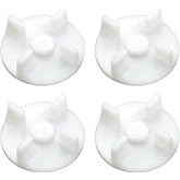 4 Pcs Motor Coupler for Eco Twin, Eco Plus and Blue Leaf Mixers | White, Plastic, Mixer Accessories, Mixer Coupler, for Chef Pro Plus, Eco Chef