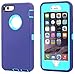 Ai-case Built-in Screen Protector Tough 4 in1 Rugged Shock Proof Cover with Kickstand for iPhone 6/6S Plus - Purple/Blue