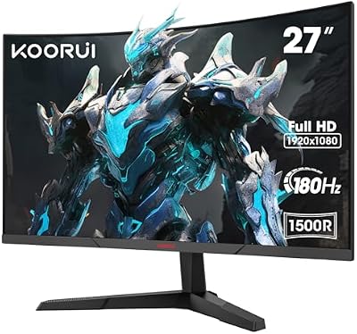 Monitor Gaming 27 Pollici Curvo FHD 180Hz 1500R HDR10 Schermo