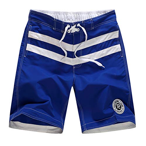 PLENTOP Swim Trunk for Men,Men's Activewear Pants, Men's Fashion Casual Color Collision Patchwork Beach Surfing Loose Shorts Pants