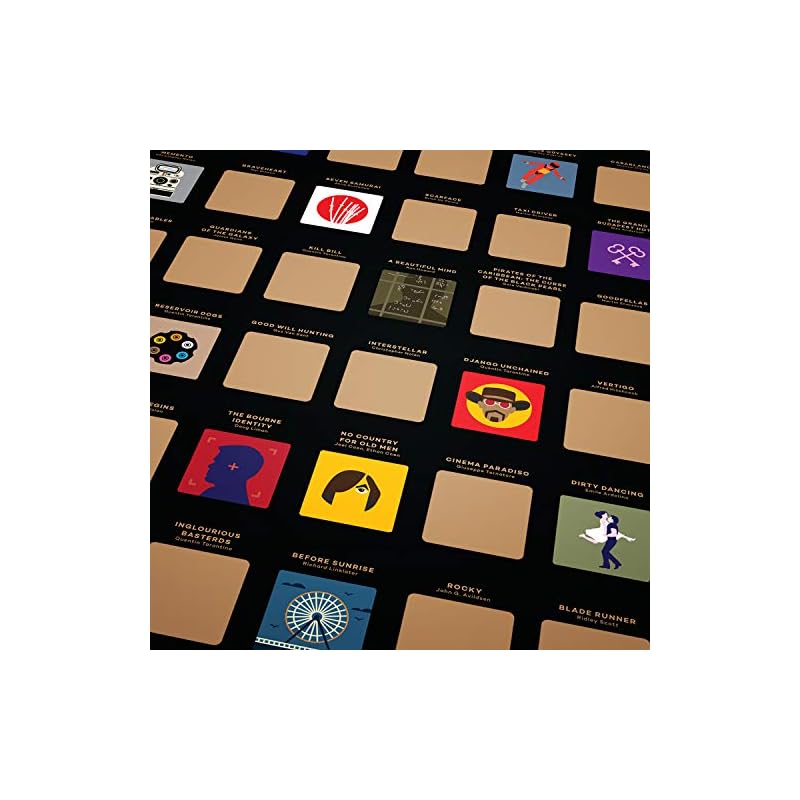 Enno Vatti 100 Movies Scratch Off Bucket List Poster – Póster de rascar