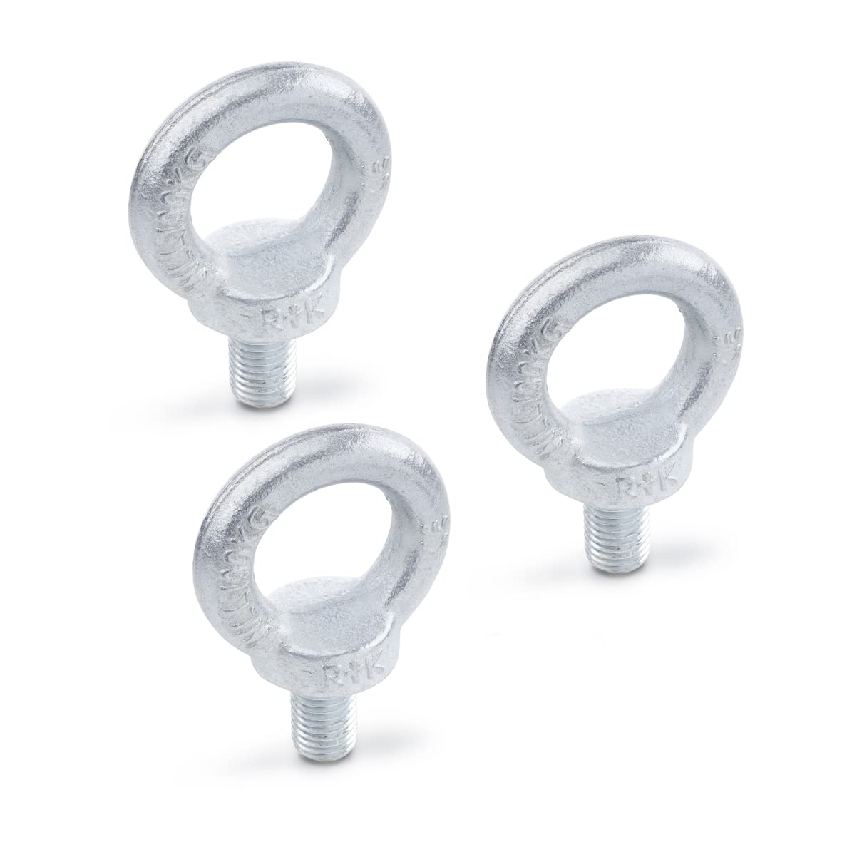 Ganter Normelemente Eye Bolt, DIN 580-M10-ST, Steel, Thread M10, Pack of 3 — image 1