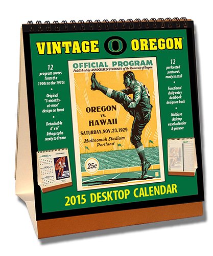 Oregon Ducks 2015 Easel Desktop Vintage Football Calendar by 