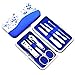 DatingDay 7Pcs/Set Nail Clippers Set Include Cuticle Manicure Pedicure Cleaner Kits Tool in Blue&White Kite for Men Women