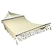 Sunnydaze Deluxe Handwoven American Style Cotton Hammock -770-Pound Weight Capacity - Natural
