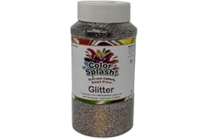 S&S Worldwide Color Splash! Glitter - Multi, Bulk Value Size Container, Brilliant Finish, 1-lb. Jar w/Shaker Top, For Kids, Adults, Arts & Crafts, School, Holiday, Non-Tarnishing, Non-Toxic, 1-lb Jar
