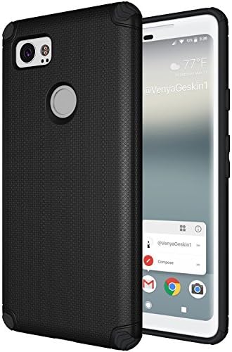 Google Pixel 2 XL Case,YABO Carbon Fiber Design Shock Absorption Lightweight Armor PC and Inner Soft TPU Full-body Protective Cover Case for Google Pixel 2 XL - Black