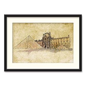 Black Framed Architectural Drawing Home Artwork for Living Room Bedroom