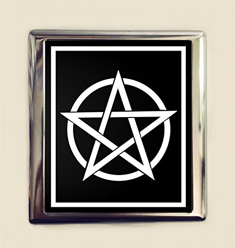Witch Pentacle Cigarette Case Business Card ID Holder Wallet Wicca Magick Witchcraft Altar - Thumbnail 5