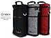 opux 2 Bottle Wine Carrier Tote, Insulated Leakproof Wine Cooler Bag, Wine Travel Bag for Picnic BYOB Beach, Portable Wine Bottle Carrying Case, Gift for Wine Lover Women Men Christmas, Red
