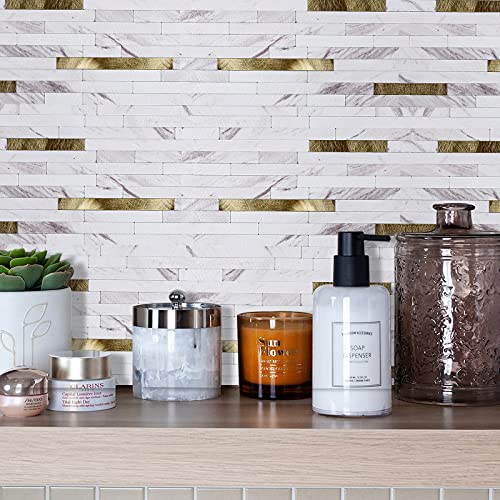 Amawarm 10 Sheet Backsplash Tile for Kitchen Peel and Stick, 12 in. x 12in. Tiles Stick on