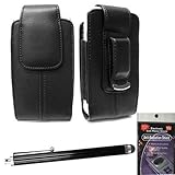 Vertical Leather Case with Magnetic closure with belt clip and belt loops for LG A380. Comes with stylus pen and Radiation Shield.