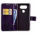 LG V20 Case,LG V20 Wallet Cases,Fashion Handmade 3D Bling Diamond PU Leather Stand Flip Case Cover With Card Holder Folio Wallet Case for LG V20 (Purple)