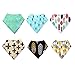 KiddyByte Premium Baby Bibs - Cute Unisex Designs for Boys and Girls, Super Drool Absorbent 100% Organic Cotton, 6-Pack Gift Set