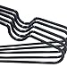 Kids Hangers Cute Childrens Hanger Space Saving Kids Metal Hanger with Plastic Coating Baby Clothes Hanger 20 Pack (Black)