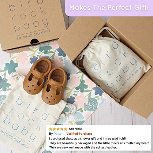 image for BirdRock Baby Mary Jane Moccasins - Genuine Leather Soft Sole Baby Gir