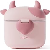NCVI Formula Container To Go, Baby Formula Dispenser On The Go with Scoop | Formula Holder for Travel, Outdoor Picnic with Baby Infant, Portable Container for Milk Powder, Snacks, Candy, Fruits (Pink)