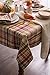 DII Give Thanks Plaid Fall Table Decor, Autumn & Thanksgiving Tabletop Linens, 52x52 Square Tablecloth