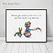 The Little Prince with Fox Inspired Quote Watercolor Art Print Le Petit Prince Wall Decor Art Nursery Wall Hanging Nursery Decor No Framed AP086