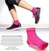Physix Gear Sport Plantar Fasciitis Socks with Arch Support for Men & Women - Ankle Compression Sleeve, Toeless Compression Socks Foot Pain Relief, Ankle Swelling - Better than Night Splint, Pink L/XL